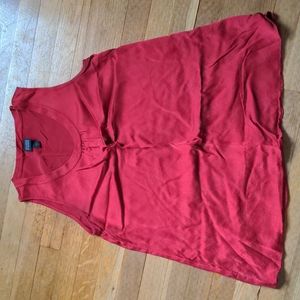 Eileen Fisher Silk Tank Top Red Size L Large
